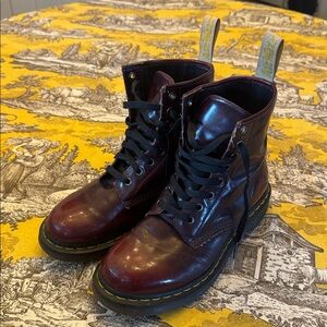 Dr. Martens Cherry Red vegan Leather Boots